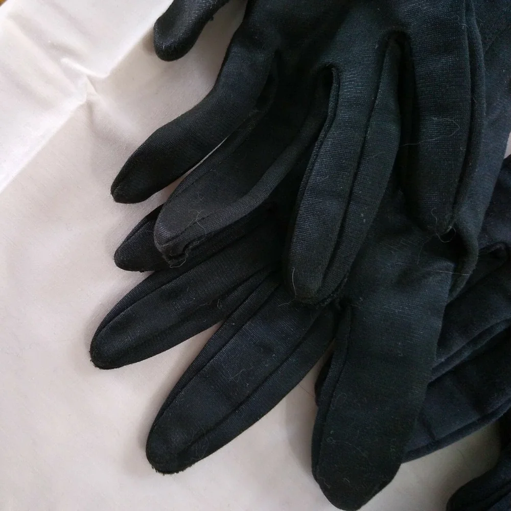 2 Pairs Size 6 1/2 - 7 1/2 Vtg Ruched Elbow Length Gloves  14